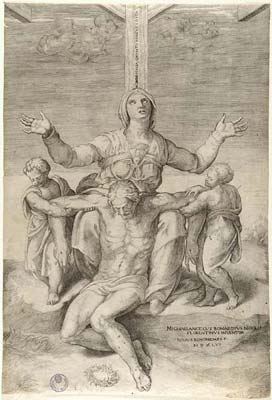 Bonasone Giulio - Madonna e Cristo morto (Piet